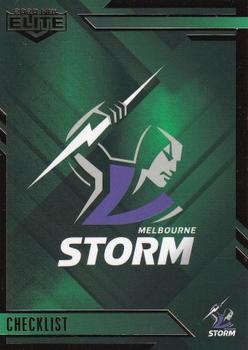 2020 NRL Elite - Mojo Emerald #ME055 Melbourne Storm Checklist Front